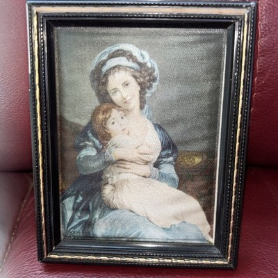 Elisabeth Louise Vigee Le Brun (French, 1755-1842) Print On Silk 3.5-4.5inch