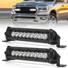 OFFROADTOWN 6 Inch LED Light Bar Single Row 2PCS 100W Ultra Slim LED Pods Spot