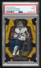 2022 Select Premier Level Gold Disco Prizm 7/10 Hassan Haskins PSA 9 MINT 8d9