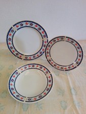 SERVIZIO 18PZ PIATTI PORCELLANA PROSPEROUS FASCIA BLU NEW BOXED