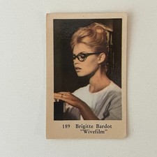 Brigitte Bardot 1961 Dutch Gum Numbered Set 3 (1-300) Trading Card #189