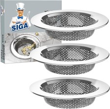 MR.SIGA Kitchen Sink Strainer Stainless Steel 4.4" Pack of 3