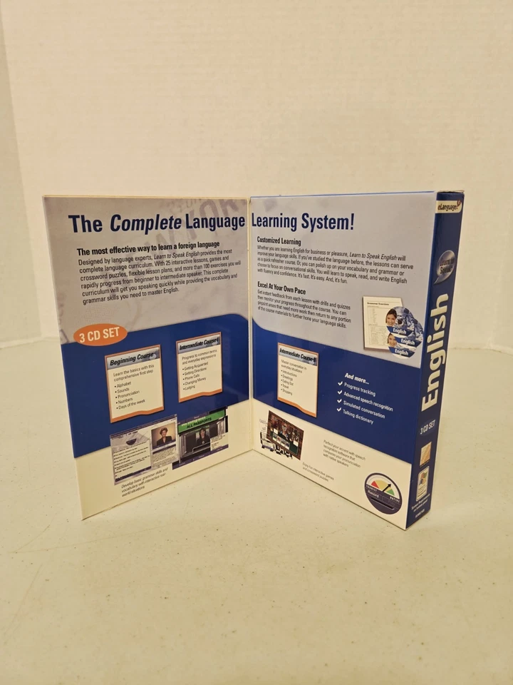 Learn To Speak English Deluxe 3CDs, 2005 eLanguage Complete Learning System NEW - Image 3 of 4