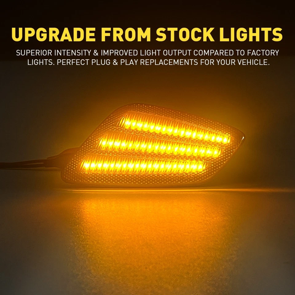 Para Jeep Wrangler TJ 1997-2006 Nuevo Parachoques Transparente Señal Guardabarros Luces Marcadoras Laterales Foto 4 de 4