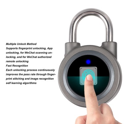 Fingerprint Padlock BT App Control IP65 Waterproof Safety Electronic Lock Fo Fit