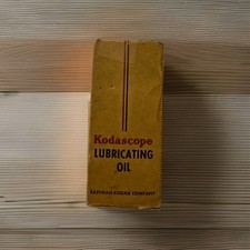 Vintage Kodascope Lubricating Oil Eastman Kodak, Full Bottle In Box