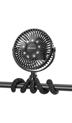 AMACOOL Baby Stroller Fan, 60000mAh Rechargeable, 50H Ultra-long Runtime, 3-Spee