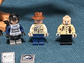 LEGO Jurassic World T-Rex Dinosaur Trex04 75918 (10758) 3 Minifigures Stickers