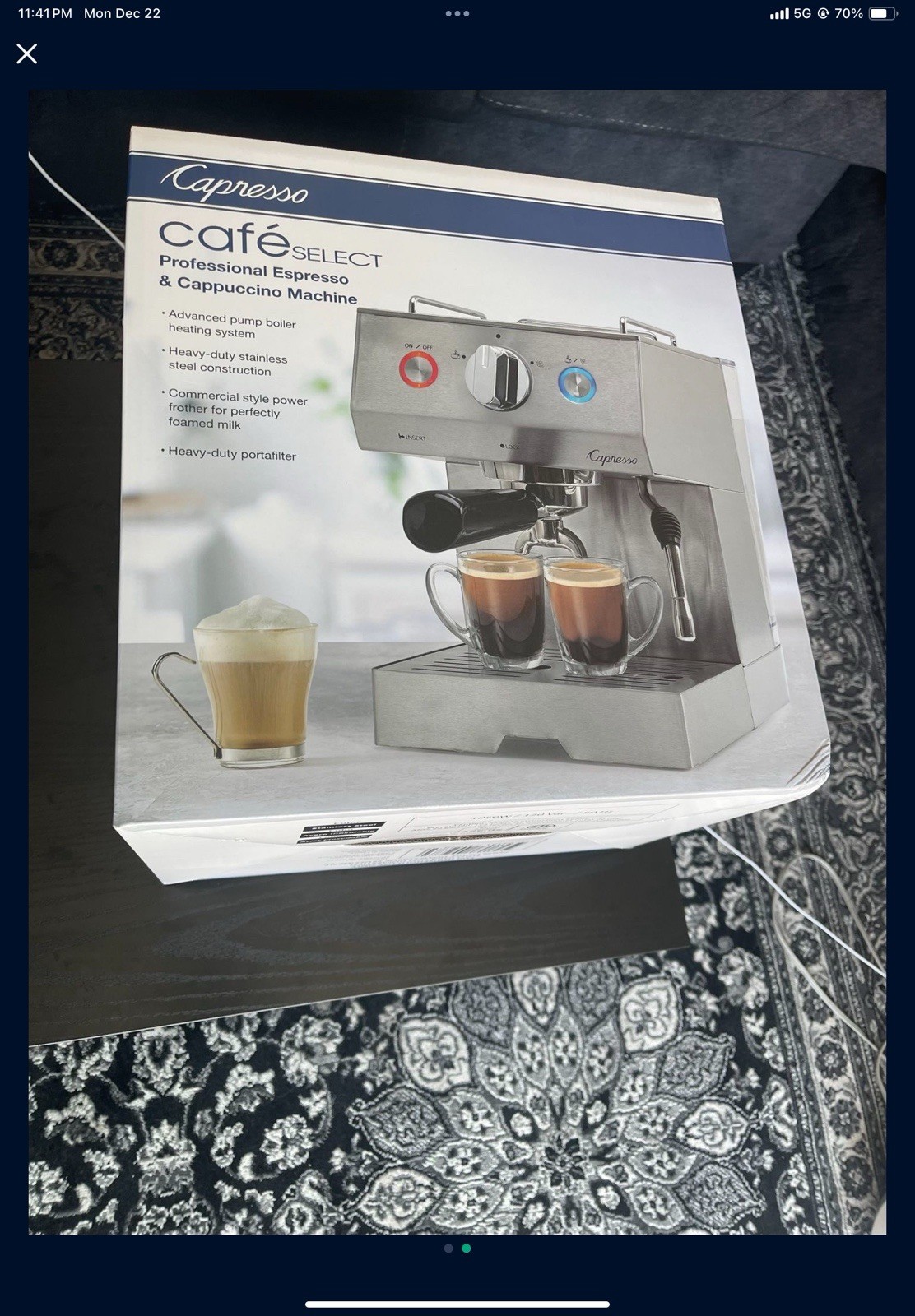 Capresso Cafe Select 1050W 15 bar Espresso Machine - Stainless Steel (126.05)