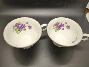 2 Tea Cups Schumann Arzberg Bavaria “Violette”