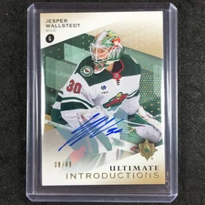2024-25 Ultimate Hockey JESPER WALLSTEDT Introductions Rookie Auto Gold 8/49