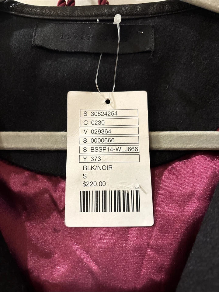 Chaqueta a escala negra talla S negra talla S tela a presión delantera cuero trasero Foto 2 de 4