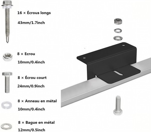 Stealth Black Solar Z Brackets Set of 8 - Seamless w/ Panels! Industrial Strengt - Picture 11 of 11