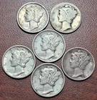 (6) Better Date or Better Grade Mercury Dimes 1918-S to 1934-D