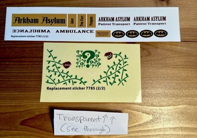 New Lego 7785 Batman Arkham Asylum Replacement Sticker Pack - Reputable Seller