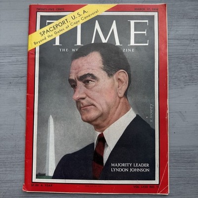 VTG 50s TIME Magazine March 17 1958 Majority Leader LYNDEN JOHNSON LBJ Politics