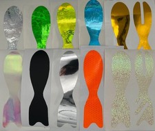 8" Salmon Spin Flasher Precision Front/Back Lure Tape Cuts -10 High-Vis Colors: