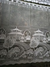 Coppia di pannelli per tende in pizzo vintage design pagoda 80 cm L x 200 cm W  