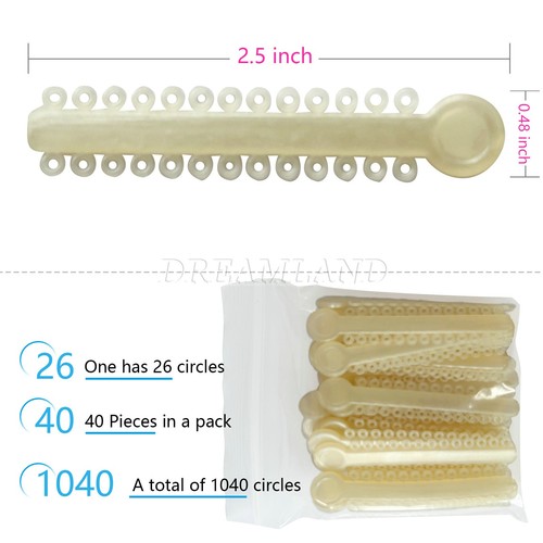 Dental Ortodoncia Elástico Ligaduras Bandas de Goma para Brackets / Arch Wire - Picture 101 of 161