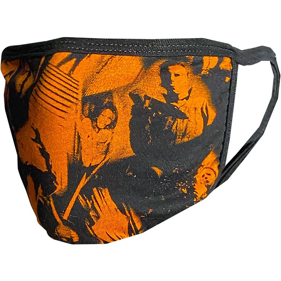 Máscara facial reutilizable EPI collage negro y naranja Halloween (1978) Foto 2 de 3