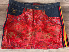 Jordache Vintage Women's Denim Skirt Dark Wash Size 13/14 Fabric Japanese China