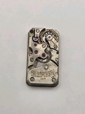 Audemars Piguet &Co Vintage 17 jewel 2 posit Tank Movement- Good Balance w/ Dial