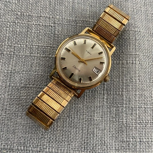 Vintage Timex Electric Watch Men's w/ Day 9624 4170 with New Battery
