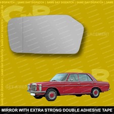 For Mercedes w114 w115 wing mirror glass 74-77 Left side with Wide Angle