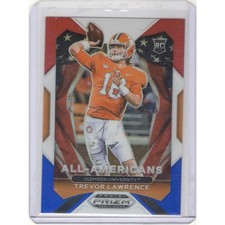 Trevor Lawrence 2021 Prizm Draft Picks All-Americans RC Clemson NFL Rookie Card. rookie card picture