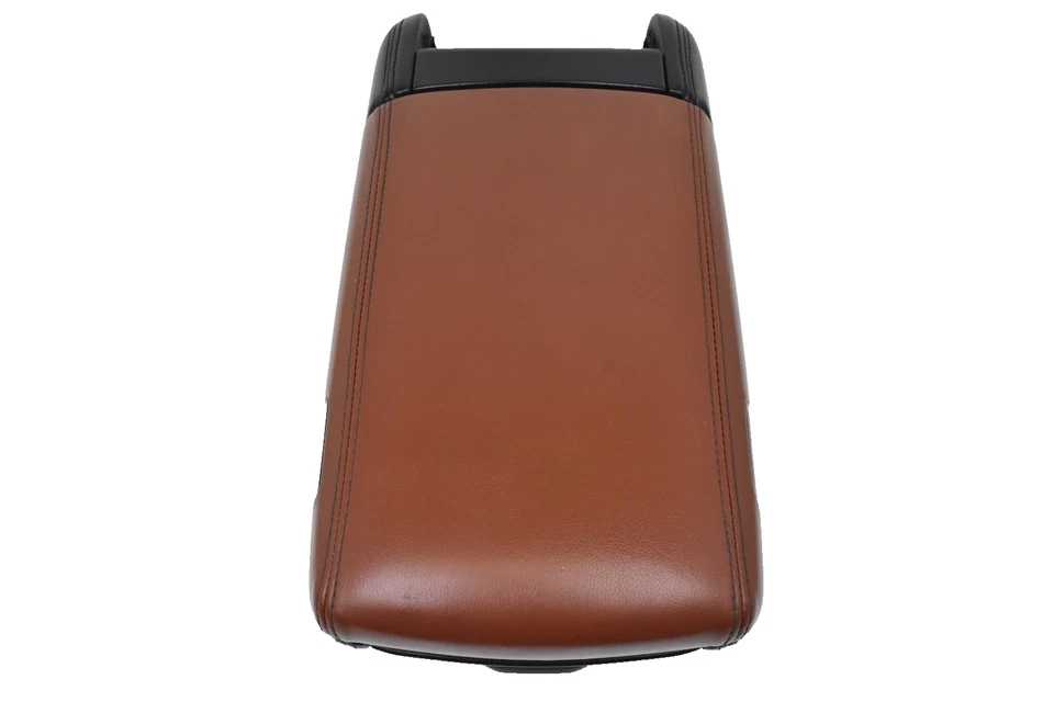 DEFECT 2002-2005 Infiniti Q45 Center Console Brown Leather Armrest Storage OEM - Image 2 of 4