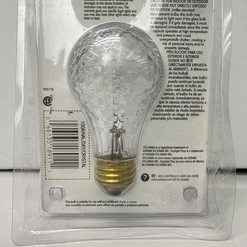 Decorative Crystal Light Bulbs - Sylvania A 19 Daylight Plus 100 Watts - Picture 4 of 7
