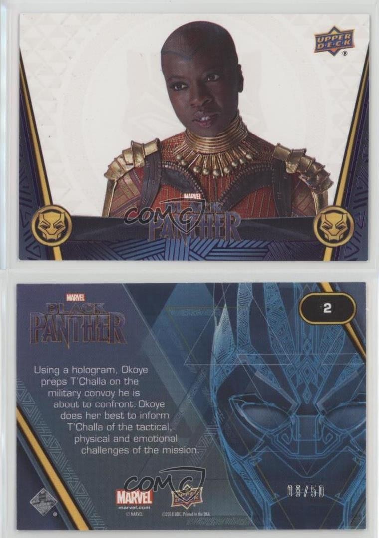 2018 Upper Deck Marvel Black Panther Indigo 8/50 Briefing #2 5l3 thumbnail 3