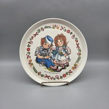 Vintage 1969 Oneida Deluxe Raggedy Ann Andy Melamine Kids Dinner Plate 8.25"