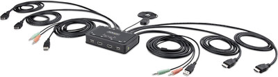 Startech.Com 2-Port Dual-Monitor HDMI KVM Switch, 4K 60Hz, KVM Mit 1,5 M Integri