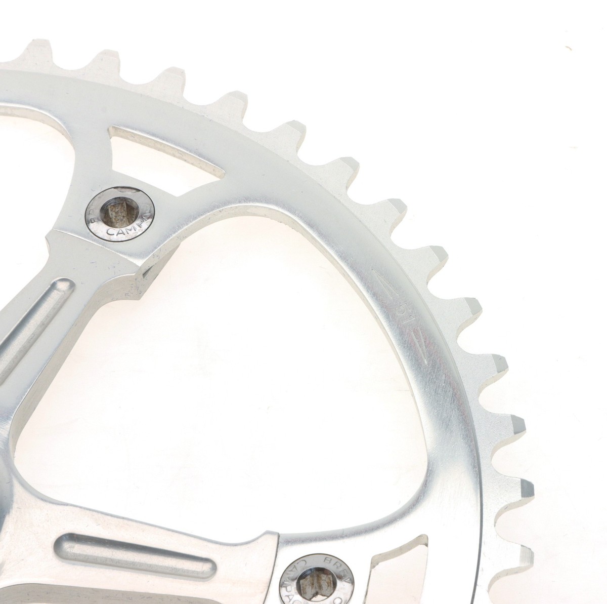 Campagnolo Super Record Pista Track Crankset 165mm 51T 3/32 Etched