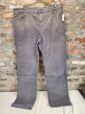 Amazon Essentials Mens Corduroy Pants 42W 32L Gray Straight Leg NWT