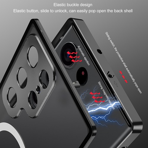 Magnetic Case For S23 Metal Clear Acrylic Shockproof Full Protection Phone - Picture 14 of 24