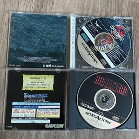 Sega Saturn console and software set. two controllers. Operation confirmed