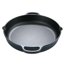 Mainstays Cast Iron Skillet Oven Safe Pre-Seasoned Non-Stick Cooking Pan, 14"