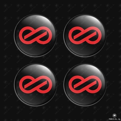 Enkei Radnabenkappen Aufkleber 4er Set 3D Domed Resin Decal Embleme