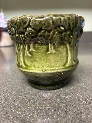 Rare Brush McCoy Woodland 3” Jardiniere, c. 1916, Excellent!