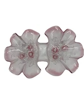 Vintage Mikasa Walther-Glass Rosella Rose Pink Glass Relish Tray.