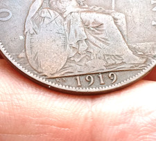 1919 KN George v One Penny Coin Good Grade. 202