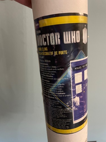 BBC Doctor Who TARDIS 36" x 80" Door Cling Party Decoration Self Adhesive - Picture 3 of 7