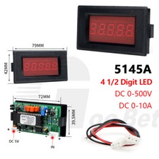 DC Digital Voltmeter Ammeter 4 1/2 Digit LED Display Panel Tester 0-500V 0-10A