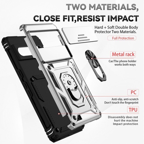 Hybrid Armor Camera Cover Ring Phone Case For Google Pixel 6 7 8 Pro 6A 7A - 第 75/79 張圖片