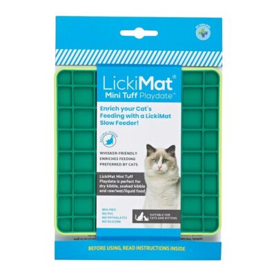 LickiMat Playdate Mini Leckmatte Schleckmatte Slowfeeder Katze Tuff Cat 15x15cm