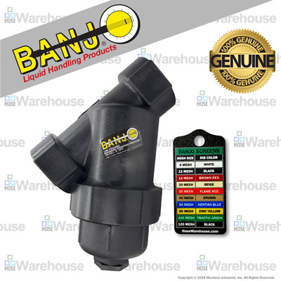 Genuine Banjo LS150-80 1-1/2'' x 1-1/2'' Y Line Strainer 80 | Bonus Mesh Keychain