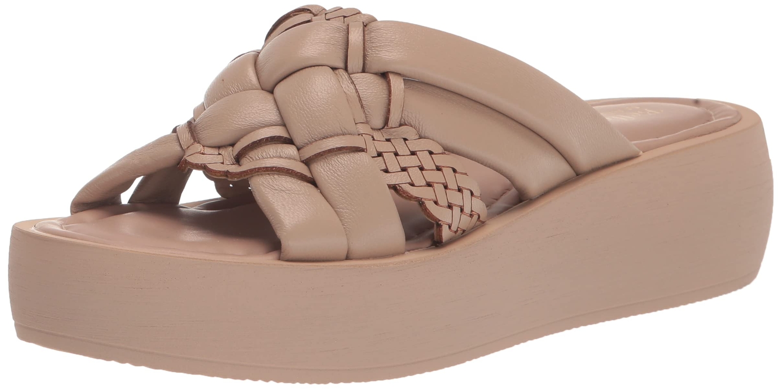 Bella Vita Made in Italy Women's Ned-Italy Slide Sandal, Nude Leather, 11 X-Wide