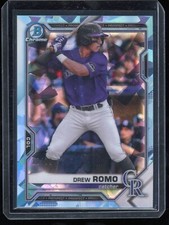 2021 Bowman Sapphire Edition Chrome Prospects Aqua Refractor /99 Drew Romo